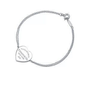 Authentic Tiffany’s Heart Tag Double Chain Bracelet